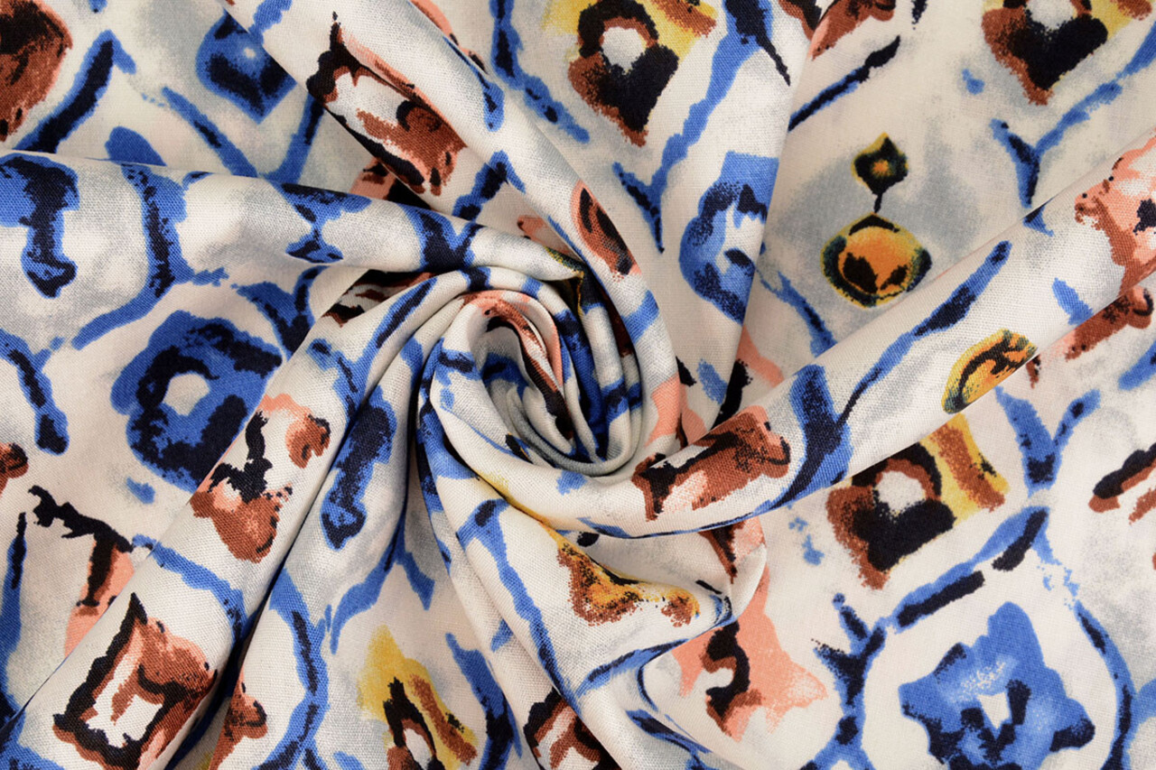 100% Viscose Yimani Blue