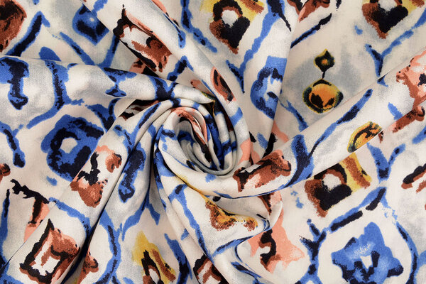 100% Viskose Yimani Blau