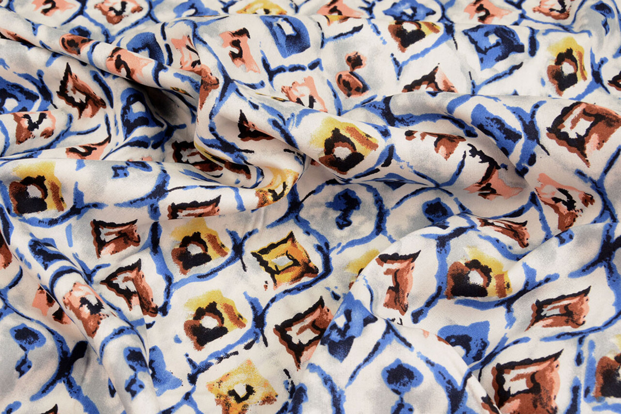 100% Viscose Yimani Blue