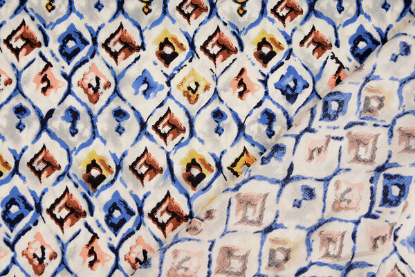 100% Viscose Yimani Blue