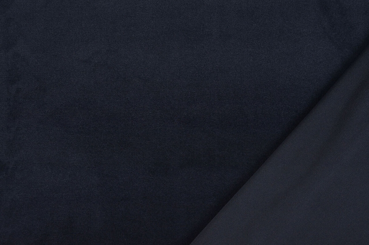 Oeko-Tex®  Velvet Stretch Navy Blue Oeko-Tex®  Velvet Stretch Navy Blue