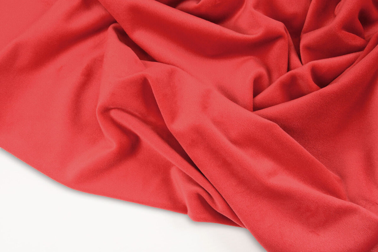 Oeko-Tex®  Samt Stretch Rot Oeko-Tex®  Samt Stretch Rot