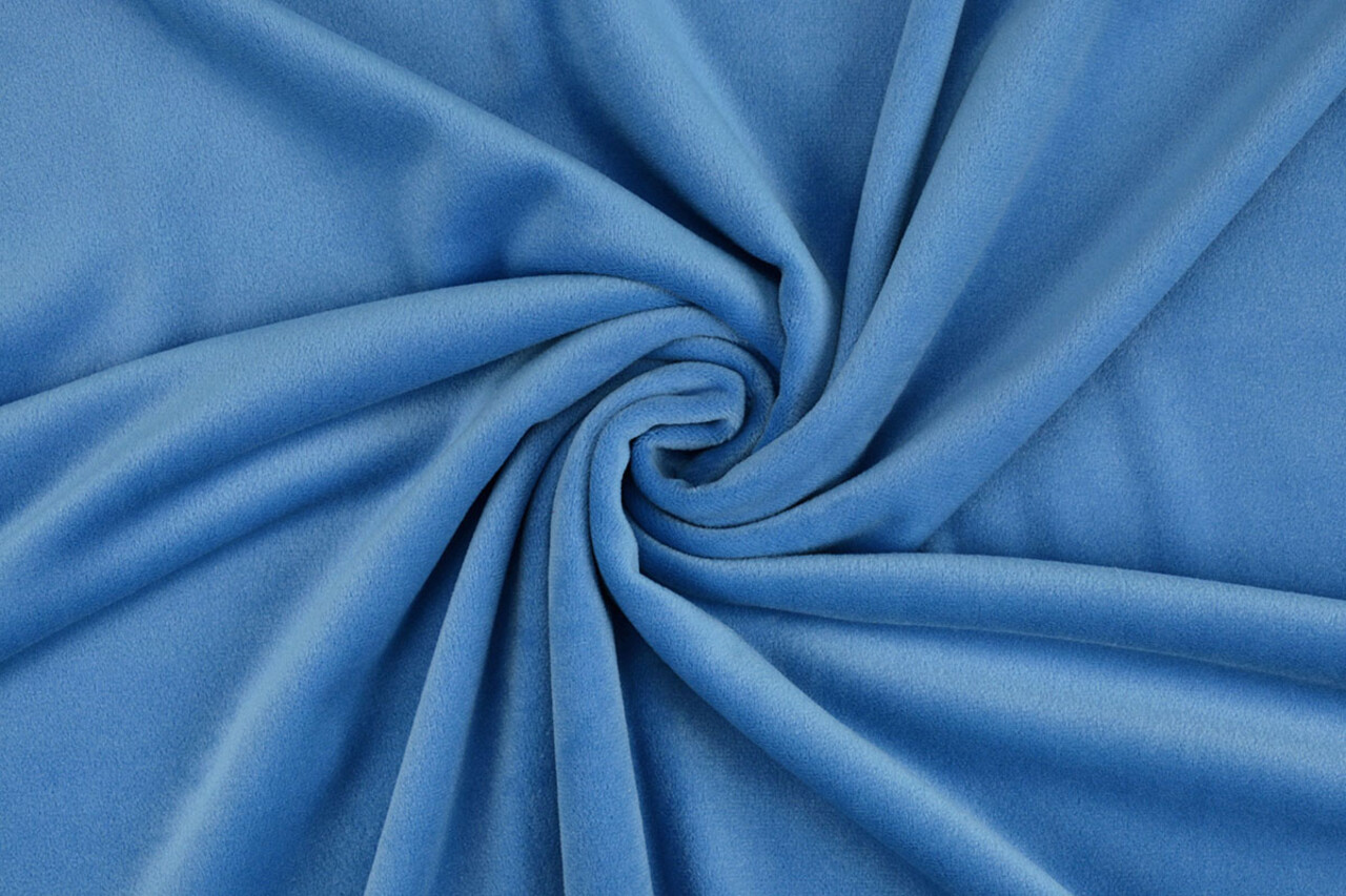 Oeko-Tex® Velours Stretch Bleu Oeko-Tex® Velours Stretch Bleu