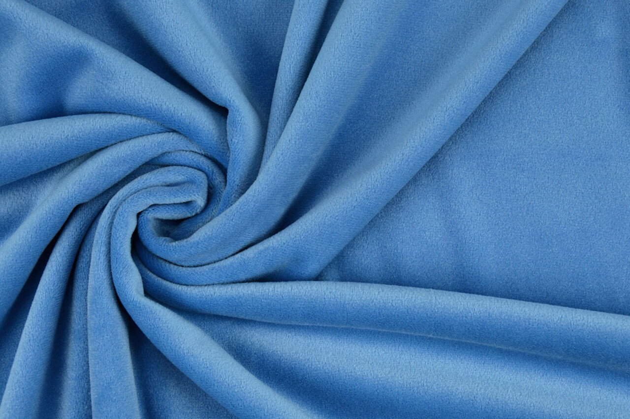 Oeko-Tex®  Samt Stretch Blau Oeko-Tex®  Samt Stretch Blau