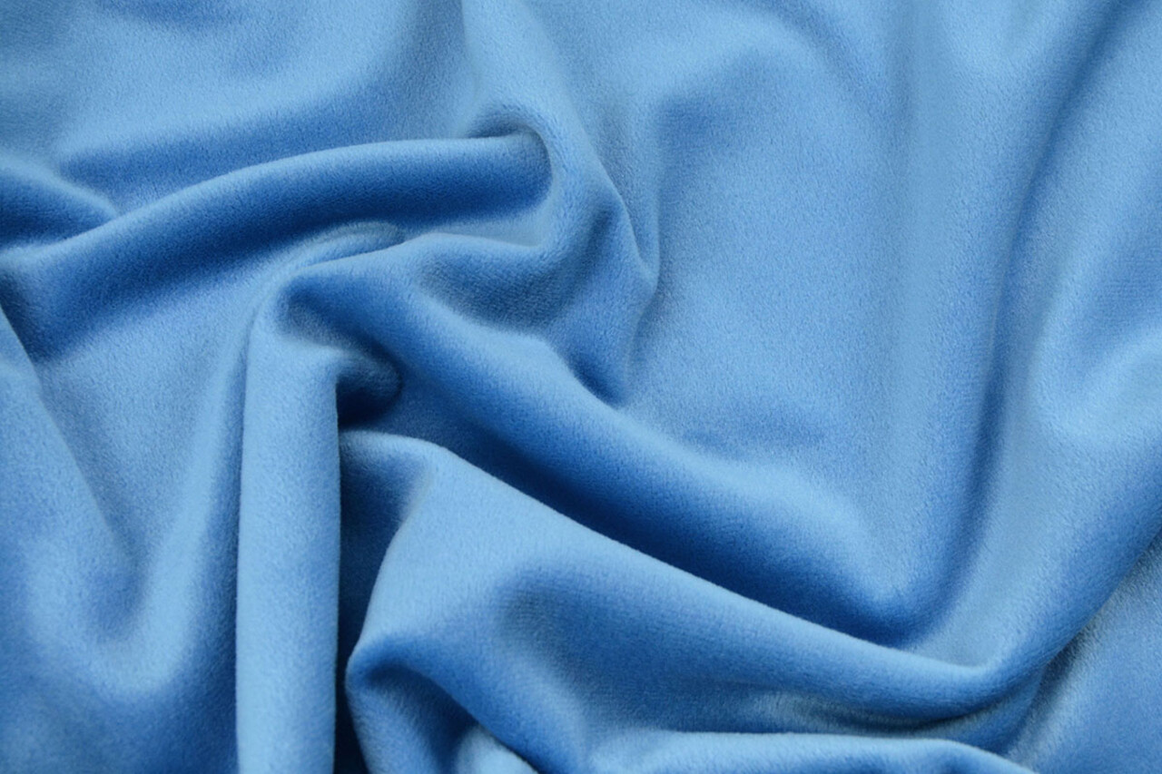 Oeko-Tex®  Velours Stretch Blauw Oeko-Tex®  Velours Stretch Blauw