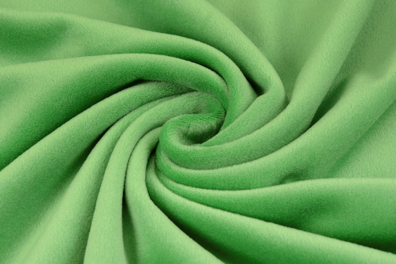 Oeko-Tex®  Samt Stretch Apfelgrün Oeko-Tex®  Samt Stretch Apfelgrün