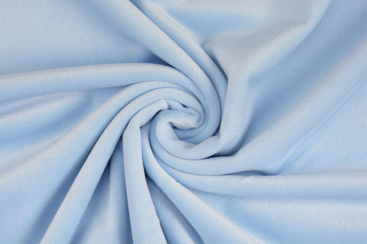 Oeko-Tex®  Velours Stretch Baby Blauw Oeko-Tex®  Velours Stretch Baby Blauw