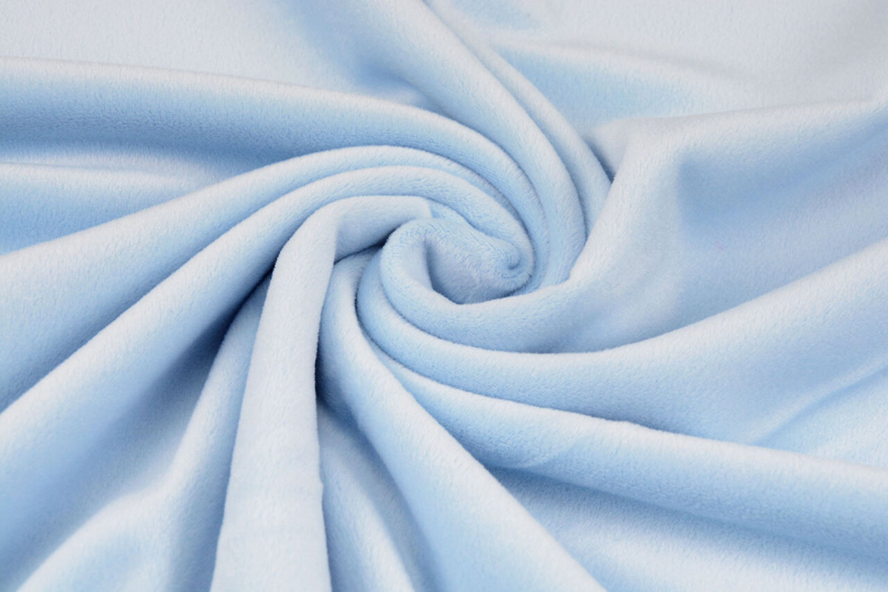 Oeko-Tex®  Velours Stretch Baby Blauw Oeko-Tex®  Velours Stretch Baby Blauw