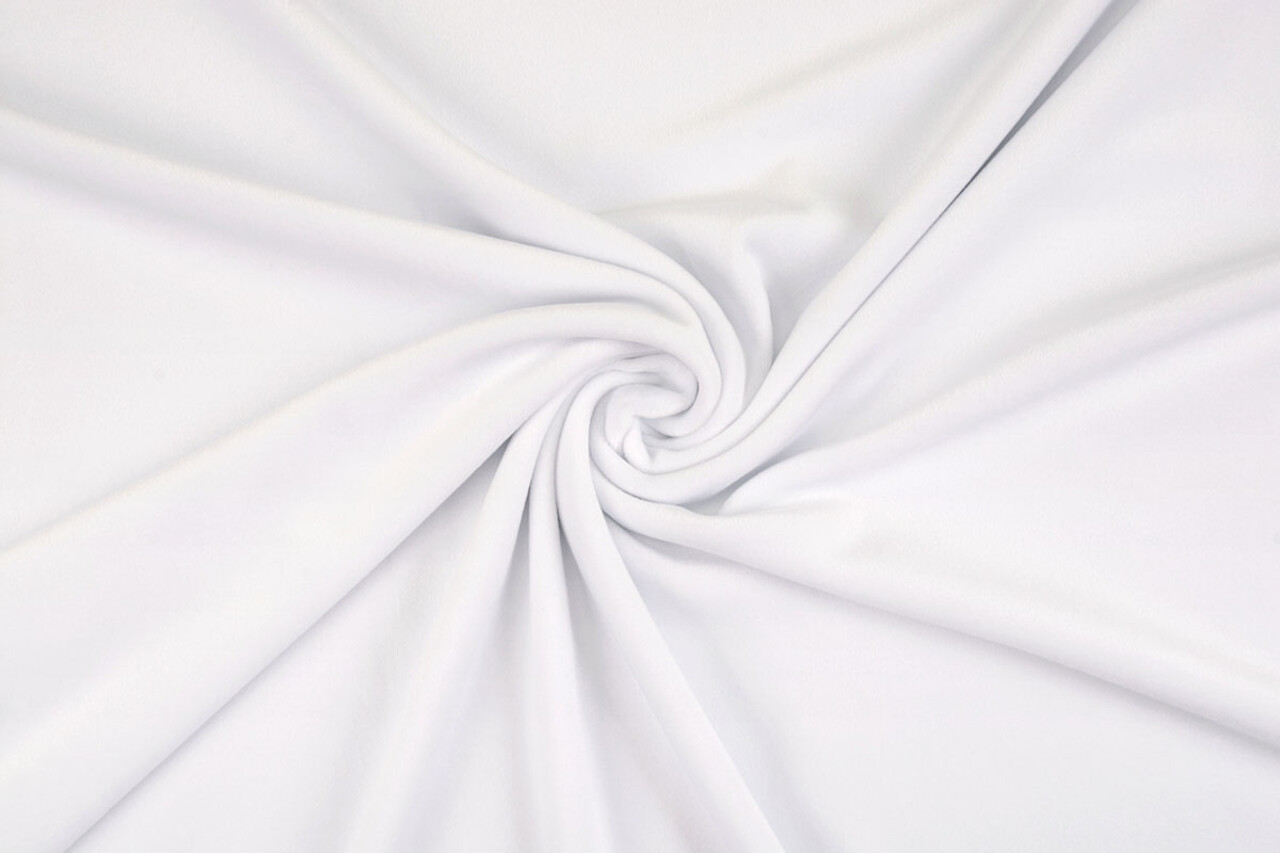 Oeko-Tex®  Samt Stretch Weiß Oeko-Tex®  Samt Stretch Weiß