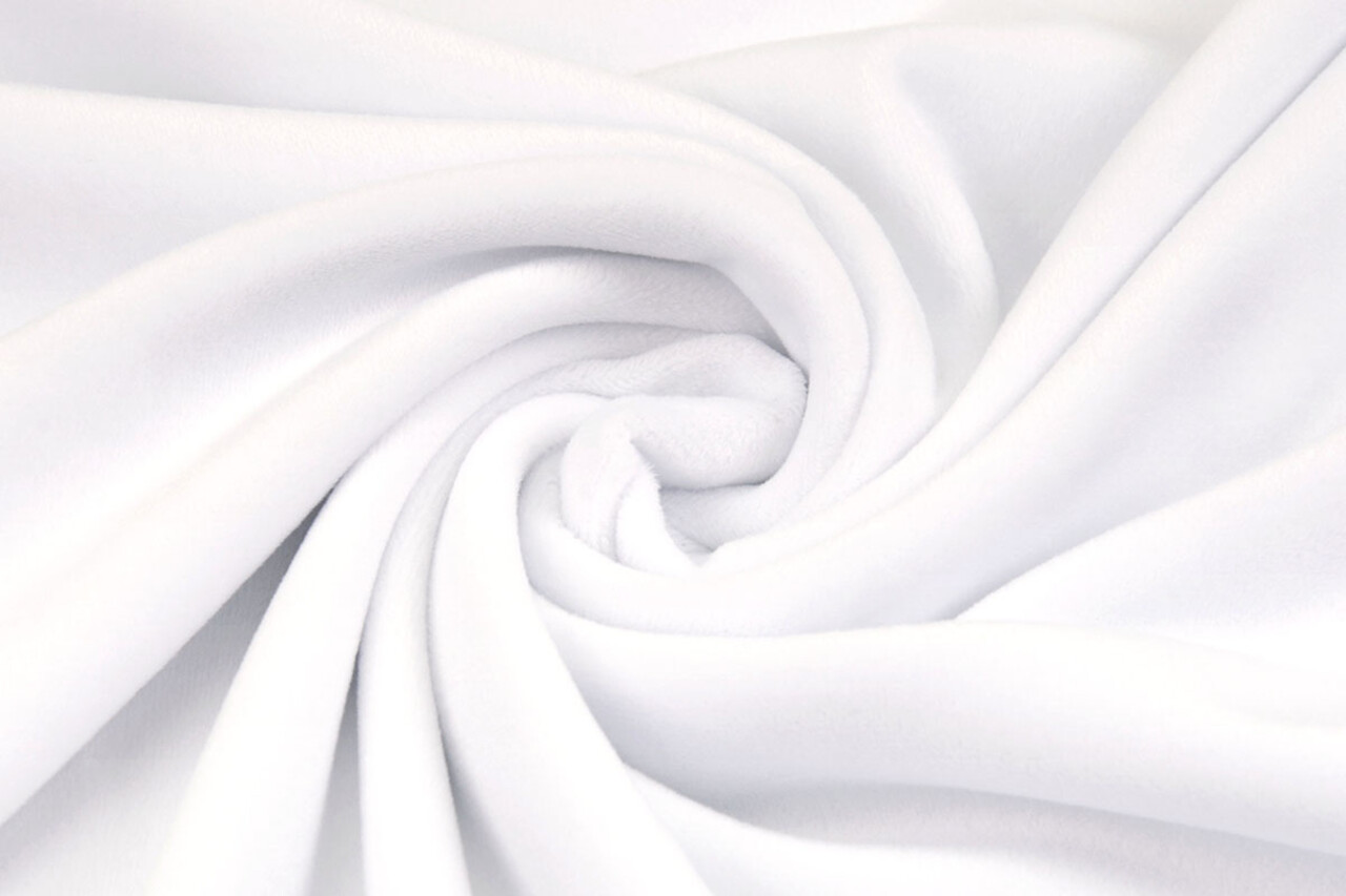 Oeko-Tex®  Samt Stretch Weiß Oeko-Tex®  Samt Stretch Weiß
