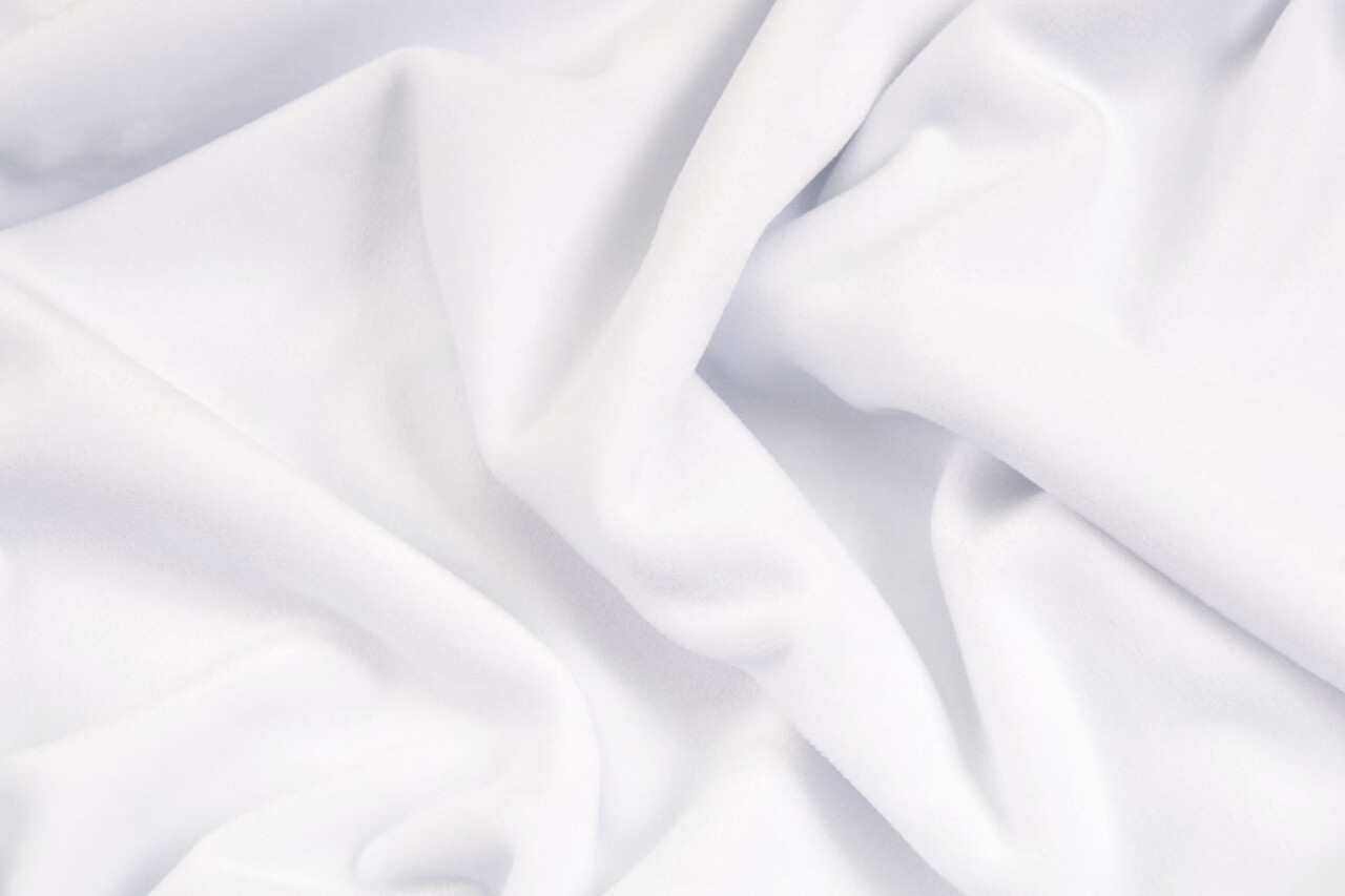 Oeko-Tex®  Samt Stretch Weiß Oeko-Tex®  Samt Stretch Weiß