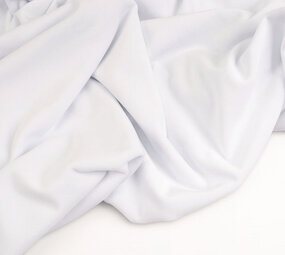 Oeko-Tex®  Velours Stretch Wit Oeko-Tex®  Velours Stretch Wit