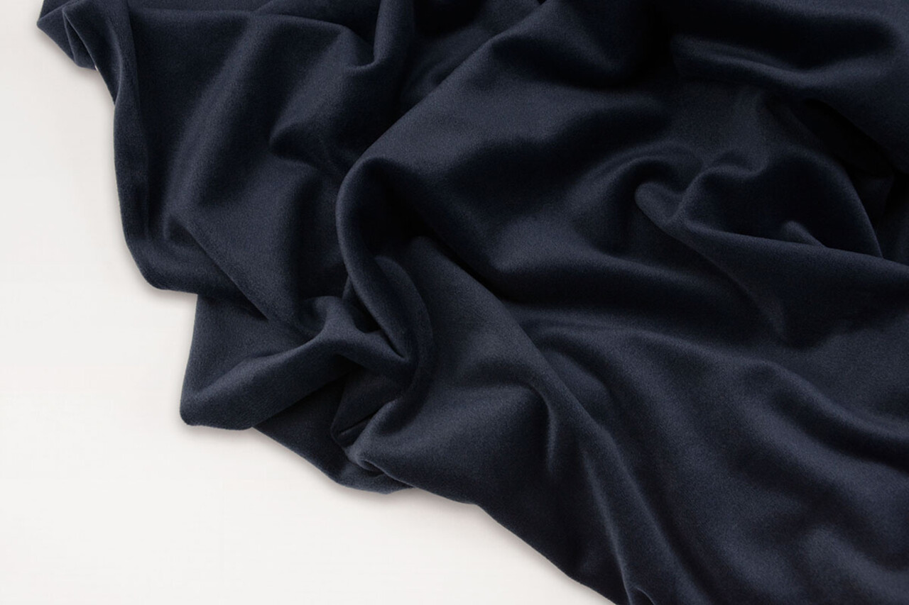 Oeko-Tex®  Samt Stretch Marineblau Oeko-Tex®  Samt Stretch Marineblau