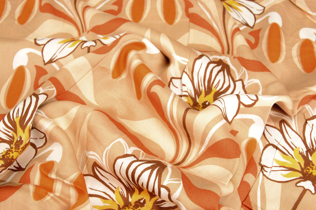 100% Viscose Iris Zand Oranje 100% Viscose Iris Zand Oranje
