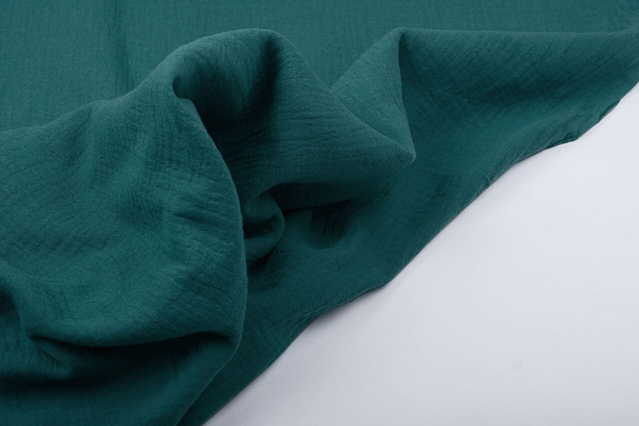 Oeko-Tex®  Double Gauze Fabric Petrol Oeko-Tex®  Double Gauze Fabric Petrol