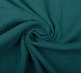 Oeko-Tex®  Double Gauze Fabric Petrol Oeko-Tex®  Double Gauze Fabric Petrol