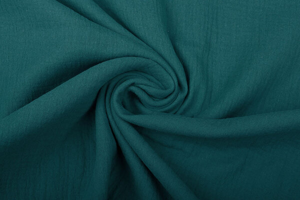 Oeko-Tex®  Double Gauze Fabric Petrol Oeko-Tex®  Double Gauze Fabric Petrol