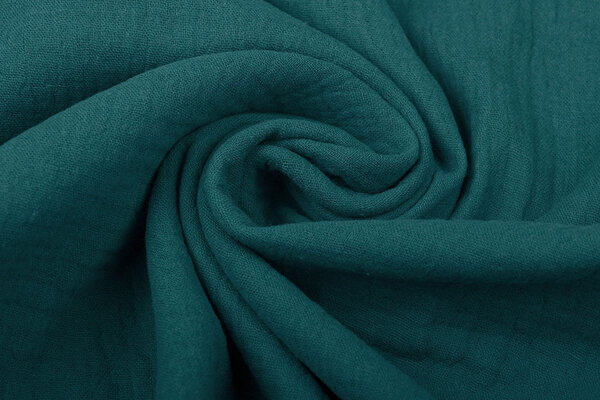 Oeko-Tex®  Double Gauze Fabric Petrol Oeko-Tex®  Double Gauze Fabric Petrol