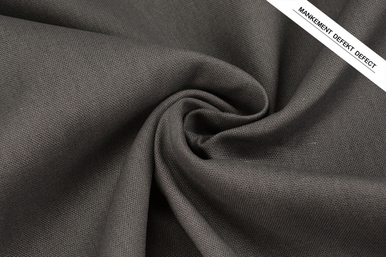 Lino Cotone Grigio Scuro Lino Cotone Grigio Scuro