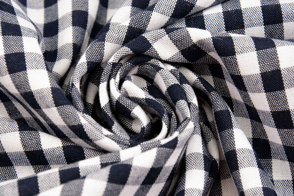 Gingham Check 8 mm Dark Navy Blue Gingham Check 8 mm Dark Navy Blue