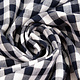 Gingham Check 8 mm Dark Navy Blue