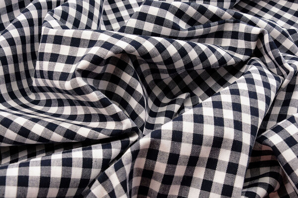 Gingham Check 8 mm Dark Navy Blue Gingham Check 8 mm Dark Navy Blue