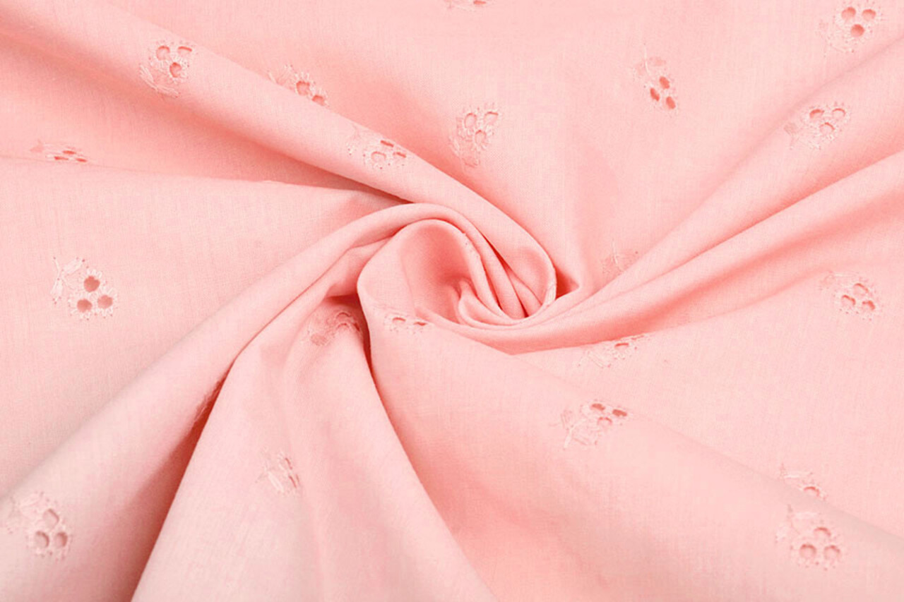 Stickerei Baumwoll Lily Rosa