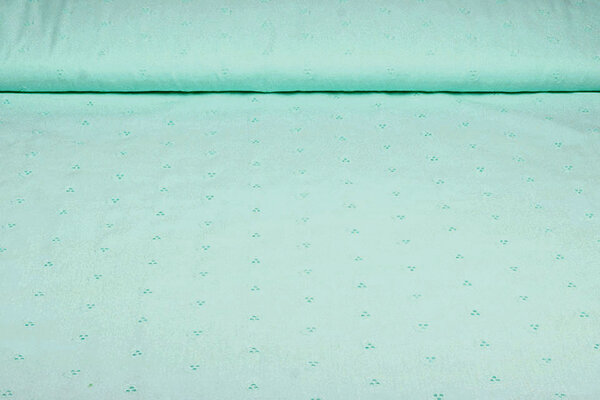 Embroidery Cotton Lily Mint Blue