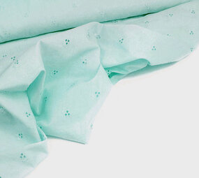 Embroidery Cotton Lily Mint Blue
