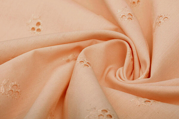 Broderie Katoen Lily Peach Broderie Katoen Lily Peach