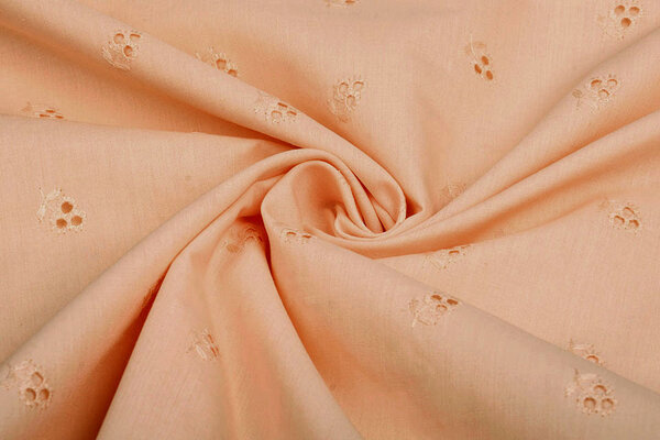 Broderie Katoen Lily Peach Broderie Katoen Lily Peach