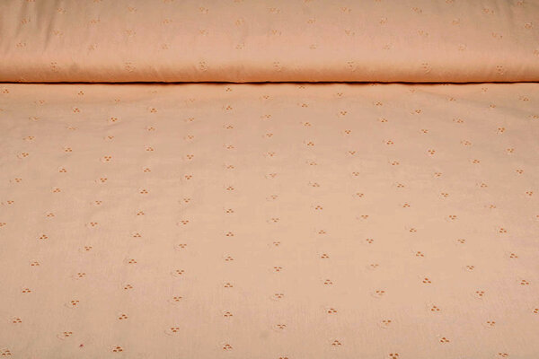 Broderie Katoen Lily Peach Broderie Katoen Lily Peach