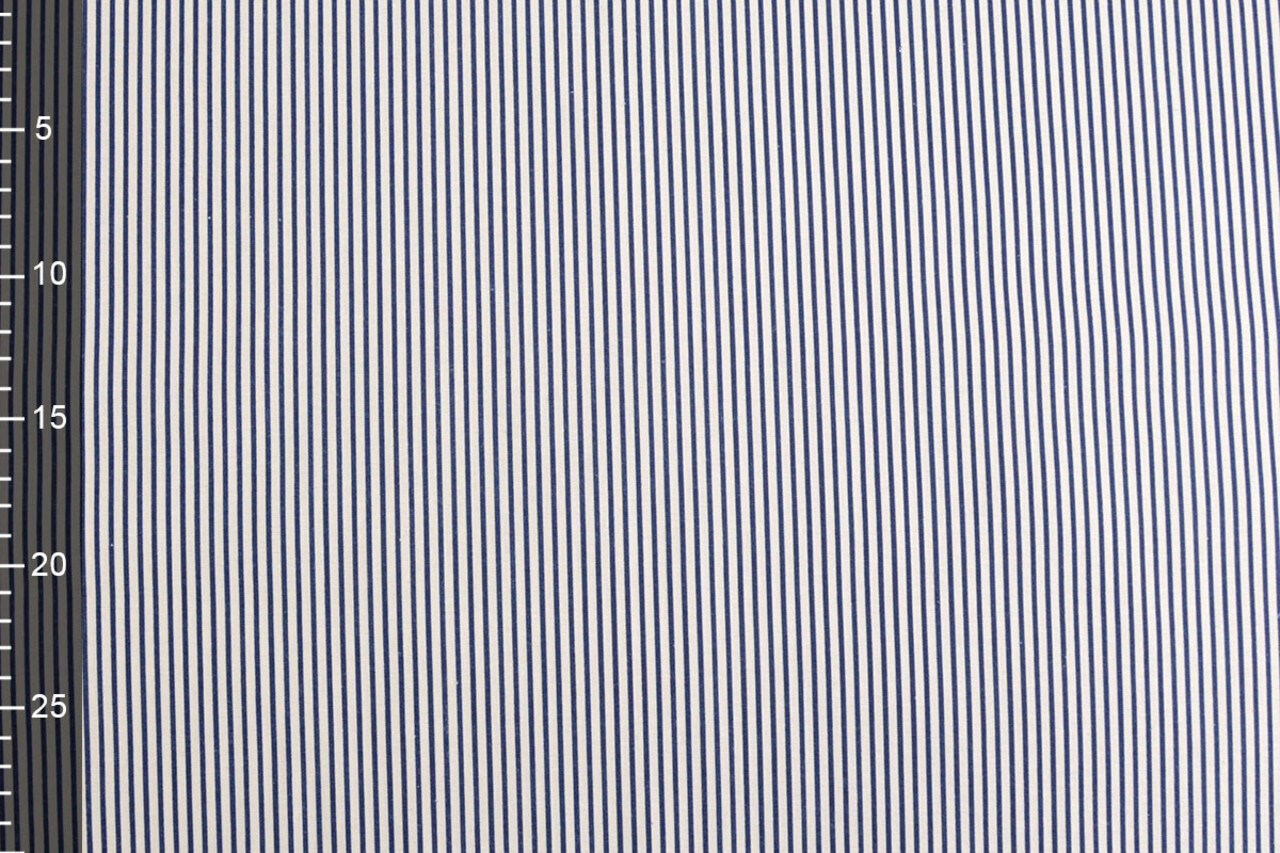 100% Baumwolle Bedruckt Streifen Blau Weiß