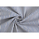 100% Cotone Stampato Righe Blu Bianco