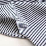 100 % Coton Imprimé Rayures Bleu Blanc