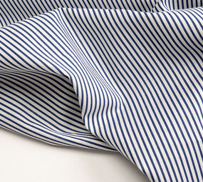 100% Cotton Printed Stripes Blue White