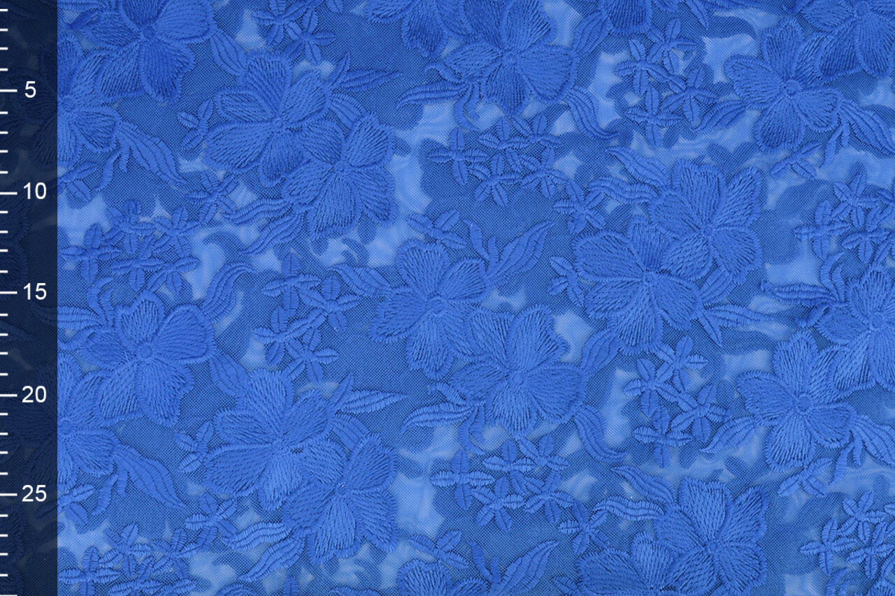 Mesh Embroidered  Eloise Royal Blue
