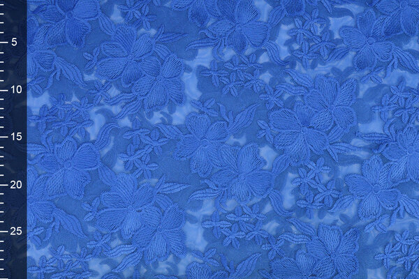 Mesh Embroidered  Eloise Royal Blue