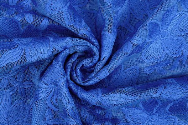Mesh Embroidered  Eloise Royal Blue