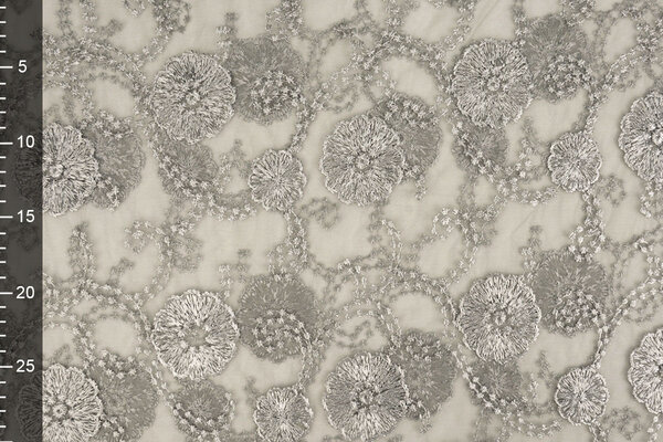 Mesh Embroidered Francesca Light Grey