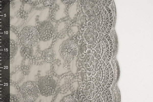 Mesh Embroidered Francesca Light Grey