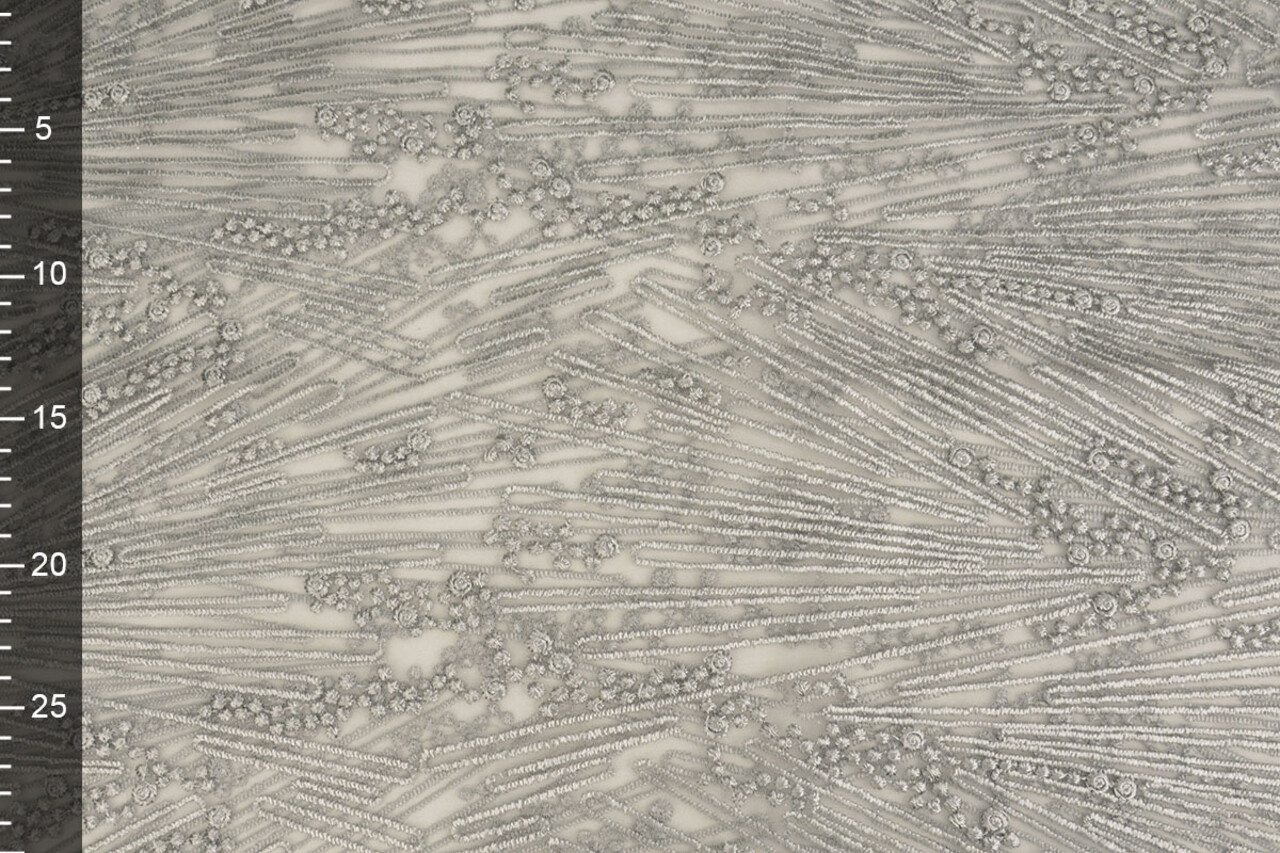 Mesh Embroidered Prudence Light Grey