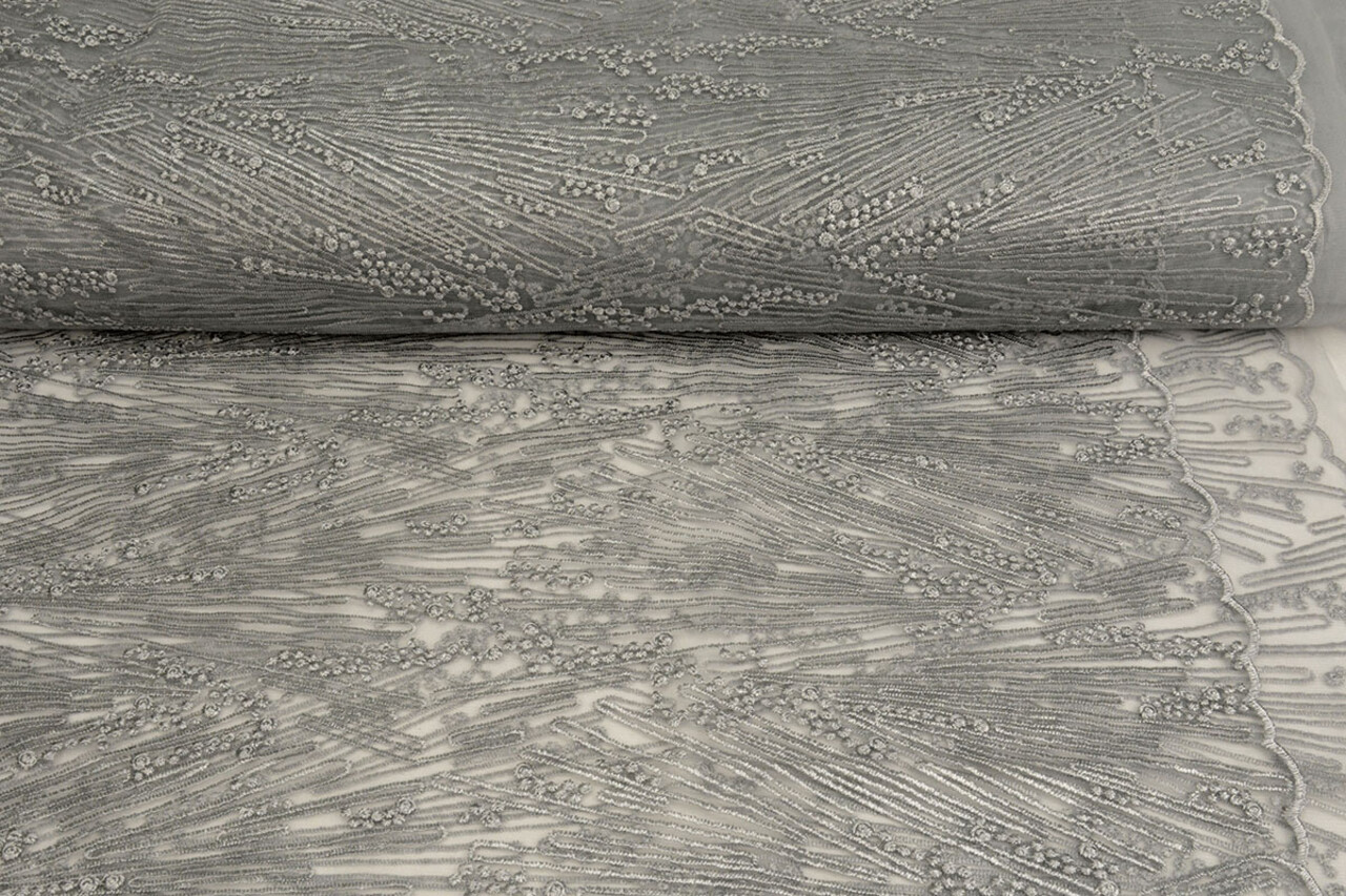 Mesh Embroidered Prudence Light Grey