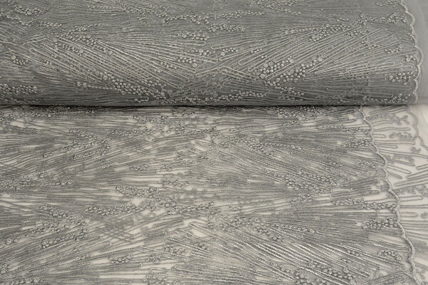 Mesh Embroidered Prudence Light Grey