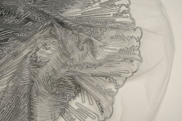 Mesh Embroidered Prudence Light Grey