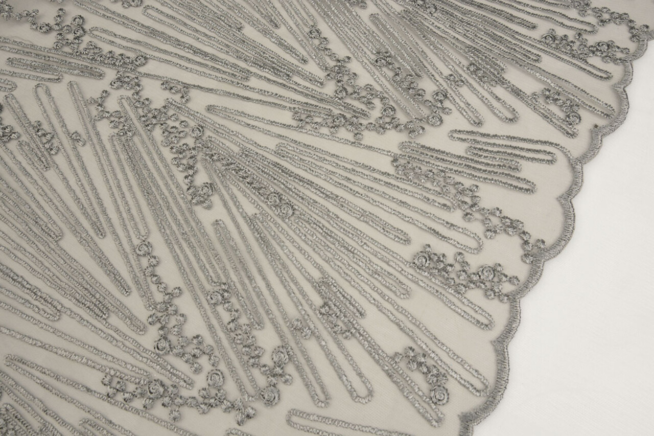 Mesh Embroidered Prudence Light Grey