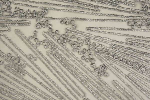 Netz Bestickt Prudence  Hellgrau Netz Bestickt Prudence  Hellgrau
