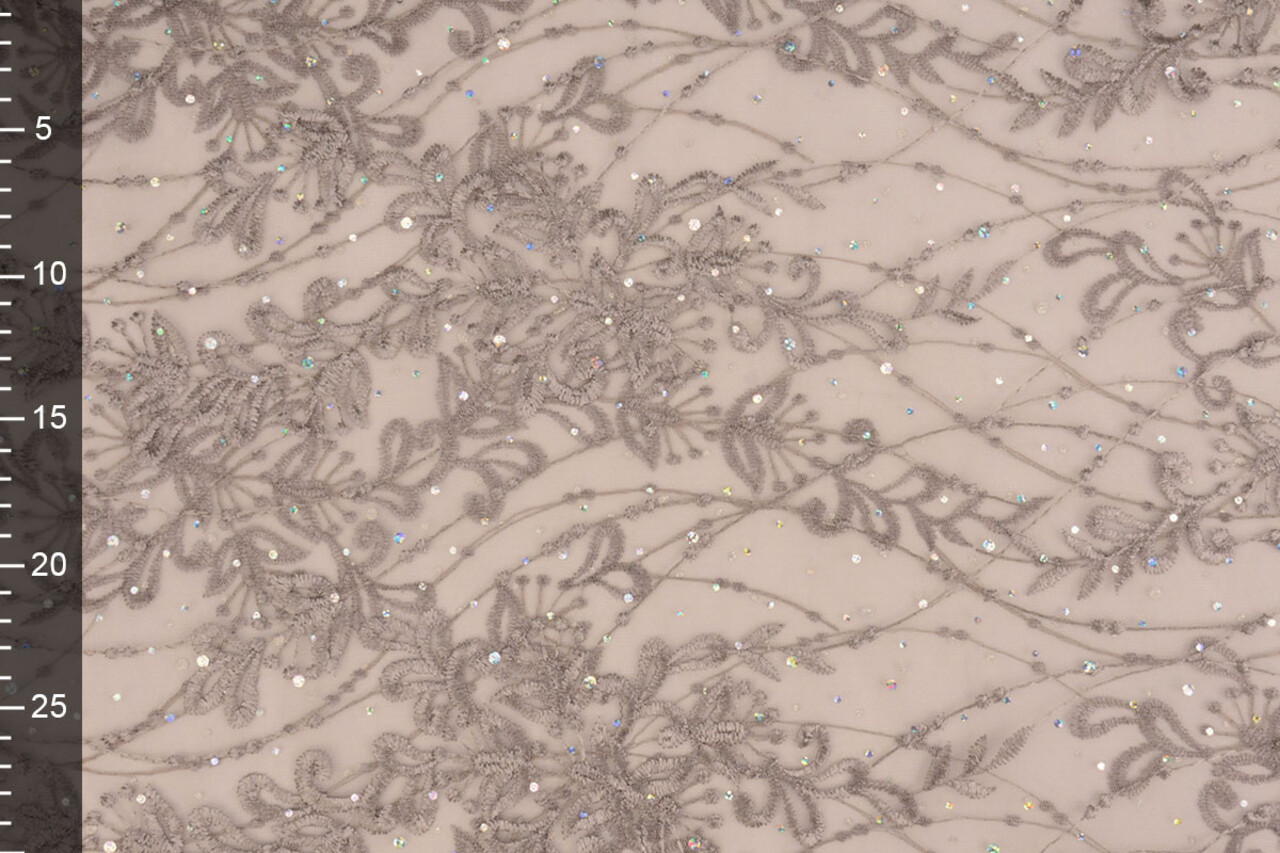 Netz Bestickt Penelope Diamanten Glitter Mauve