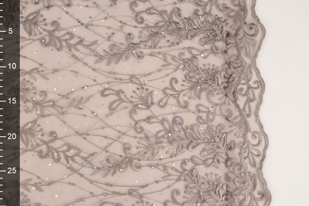 Netz Bestickt Penelope Diamanten Glitter Mauve