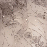 Mesh Embroidered  Penelope Diamond Glitters Mauve Mesh Embroidered  Penelope Diamond Glitters Mauve